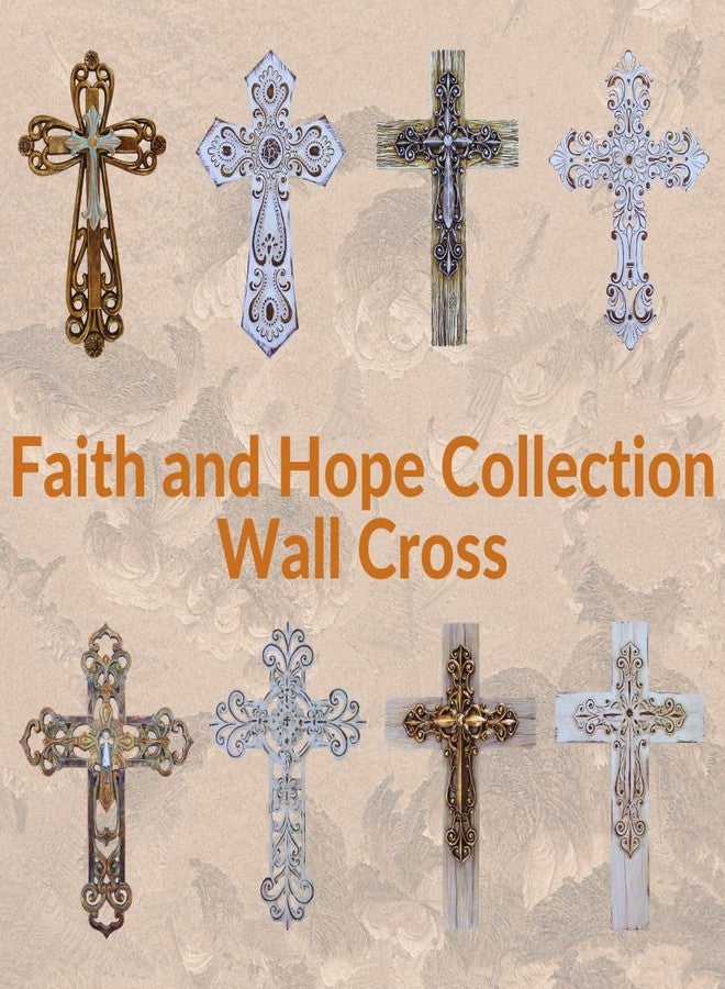 Comfy Hour 13-Inch Vintage Bronze Wall Cross - Antique Style Hollow Out Handmade Religious Decor for Home, Living Room, or Bedroom - Image 4